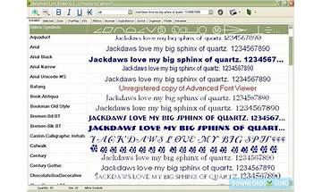 Advanced Font Viewer for Windows - Download it from Habererciyes for free